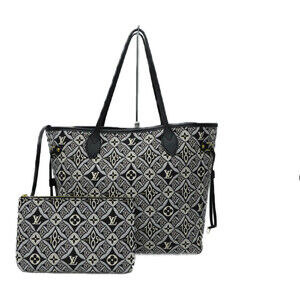 Louis Vuitton Neverfull Monogram Jacquard Tote Bag Gray